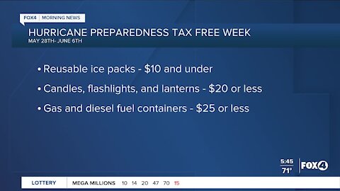 Hurricane tax free items