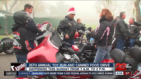 36th Annual Toy Run and Canned Food Drive this Sunday