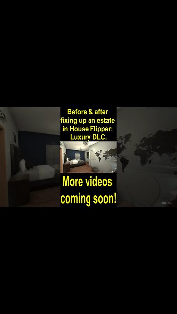 Before & after fixing up an estate in House Flipper Luxury DLC