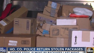 Howard County Police return stolen packages