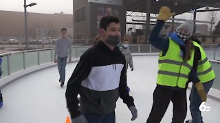 Children get free ice skating lessons at Indian Creek Plaza in Caldwell