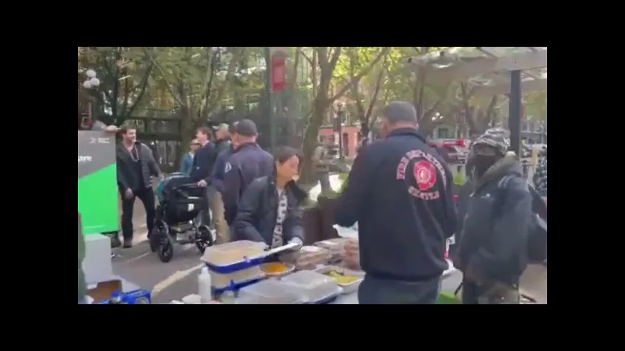 Fired Seattle Police Officers And Fire Fighters Out Feeding The Homeless