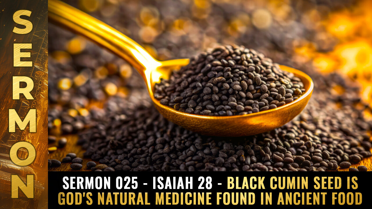 Sermon #025 - Isaiah 28 - Black CUMIN SEED is God's natural medicine...