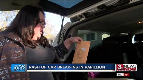 Rash of car break-ins in Papillion