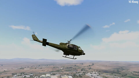 UH-1C-M3 Iroquois attack helicopter fires rocket