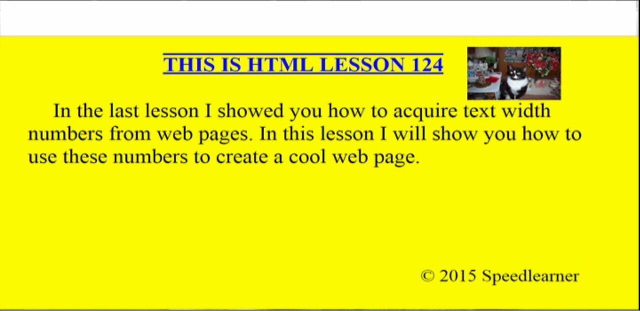 HTML Lesson 124