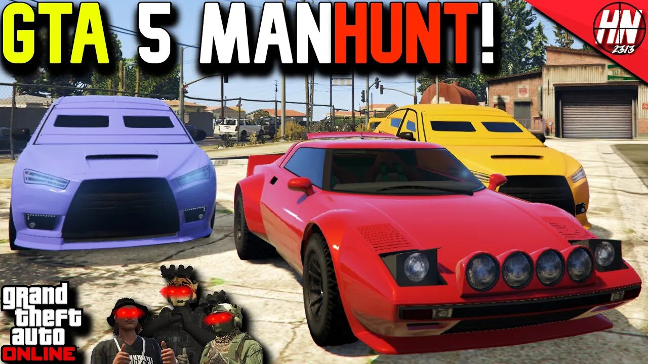 GTA 5 ManHunt! Tropos vs Armored Kuruma!