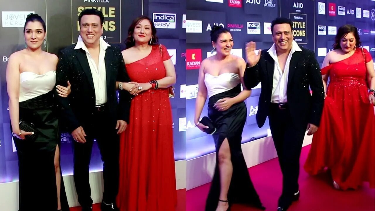 Govinda With Daughter Tina Ahuja And Wife Sunita Ahuja Arrive At Pinkvilla Style Icons Awards 2023