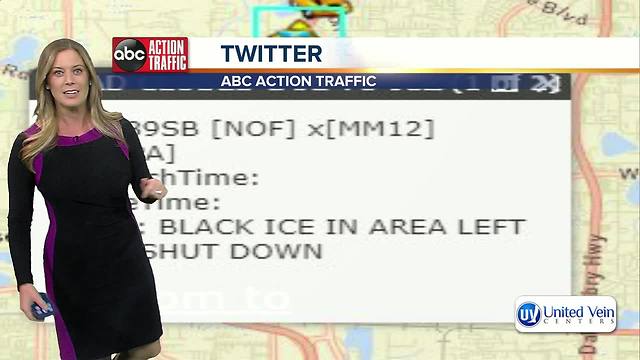 Black ice? FHP reports black ice has caused a crash on the Veterans Expressway