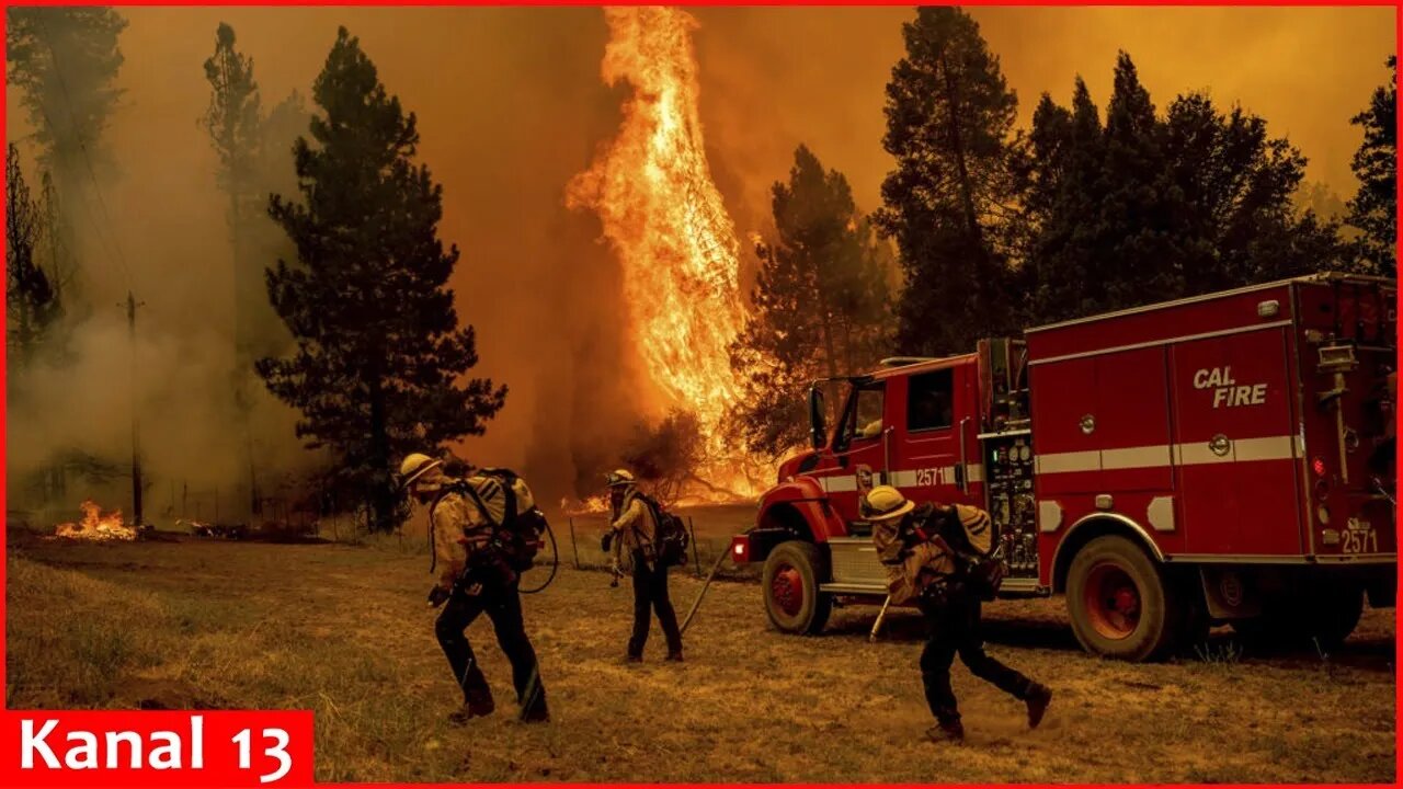 Firefighters battle wildfires as thousands ordered to evacuate in Southern California