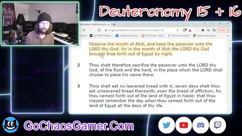 Deuteronomy 15 and 16 King James Version (KJV Bible 3/25/2022)
