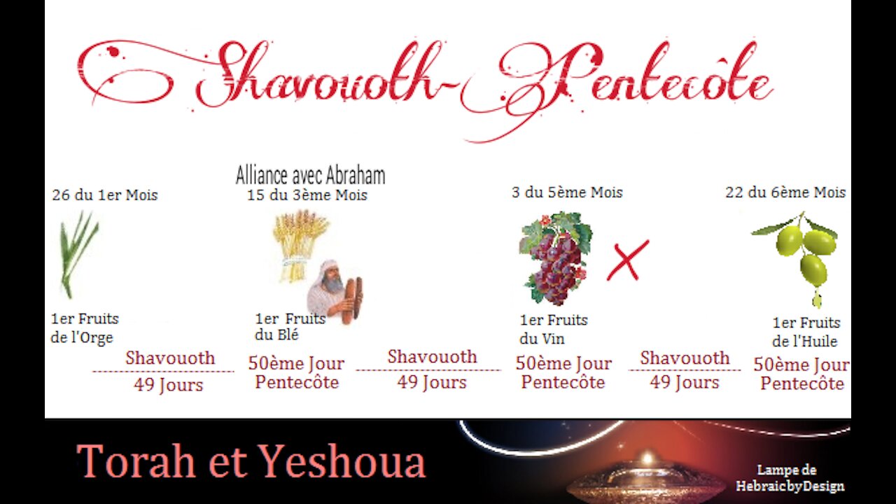 Shavouoth-Pentecôte du vin Dimanche 25 Juillet 2021 ☆ Torah et Yeshoua ☆
