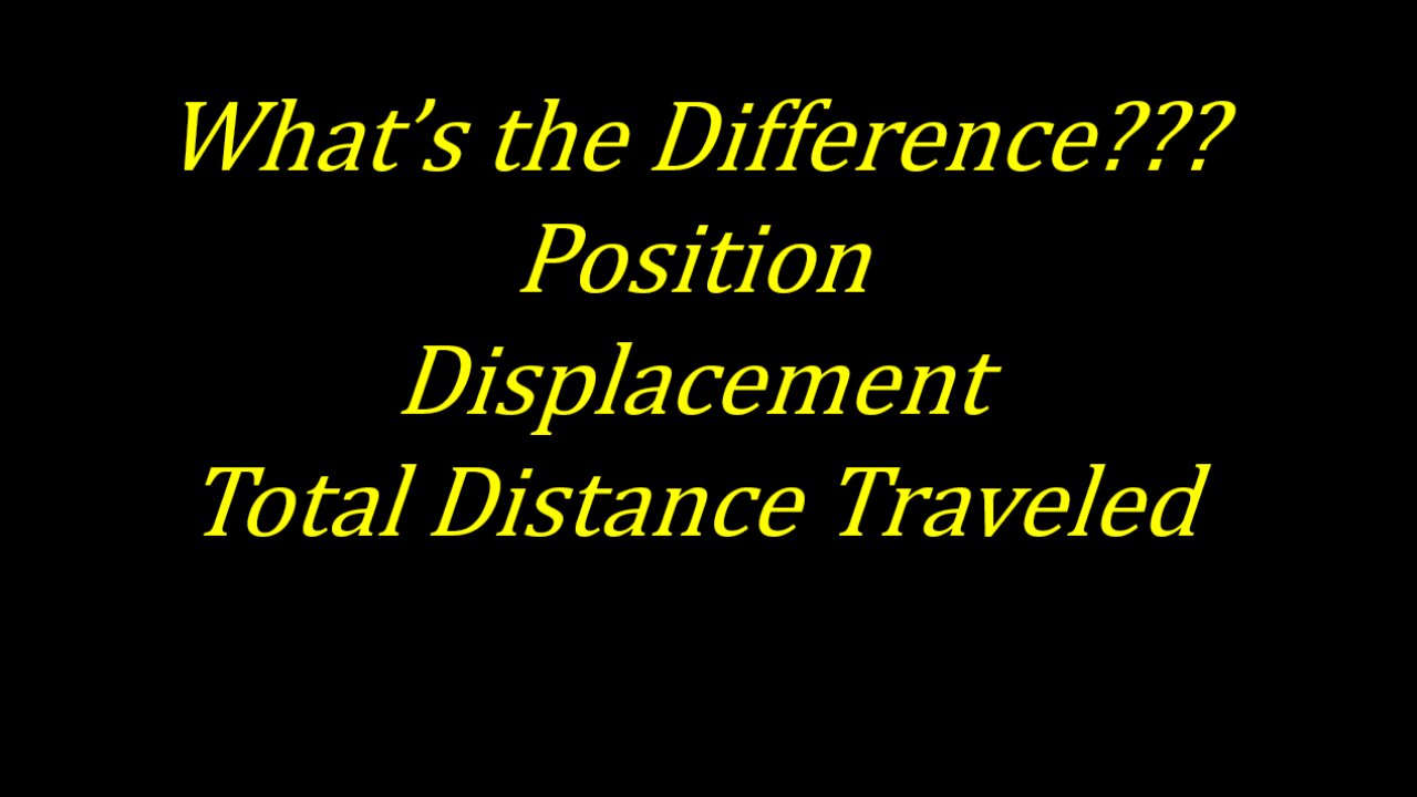 What's the Difference Between Position, Displacement, and Total Distance Traveled??? Explained!!!