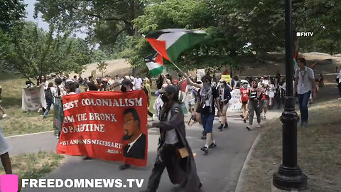 Protesters Defaced Campaign Busses As They Chanted 'Intifada Intifada!…Genocide Joe Has Got To Go!'