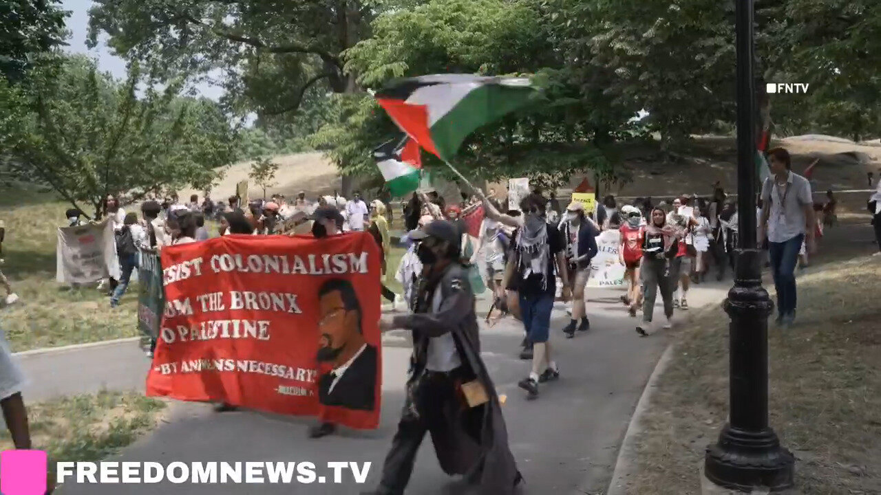 Protesters Defaced Campaign Busses As They Chanted 'Intifada Intifada!…Genocide Joe Has Got To Go!'