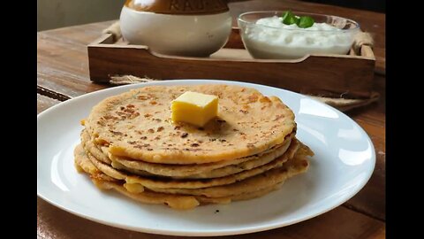Classic Indian Dish: Soft Potato Paranthas (Hindi Video) (Watch & Prepare)