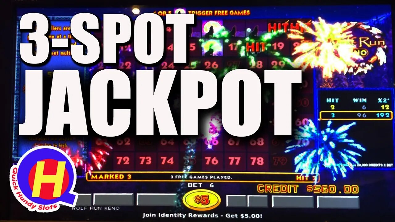 HUGE 3-Spot JACKPOT on Wolf Run KENO! My Biggest Ever!