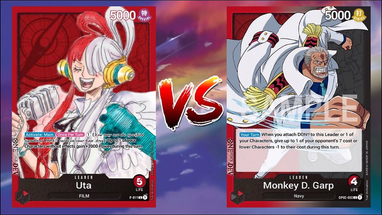 One Piece TCG Uta VS Monkey D Garp!!