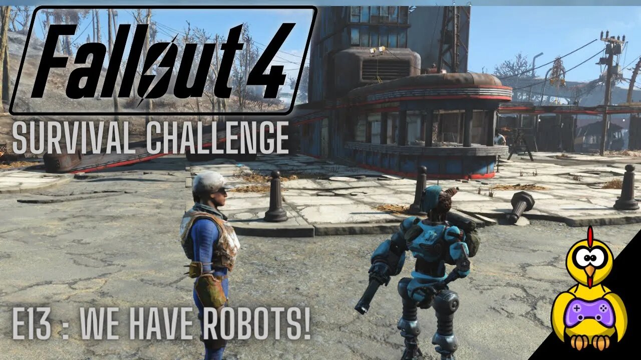 Fallout 4 Survival Challenge | We Have Robots! | Ep 13