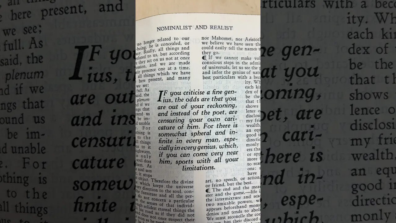 Emerson on Genius and Criticism