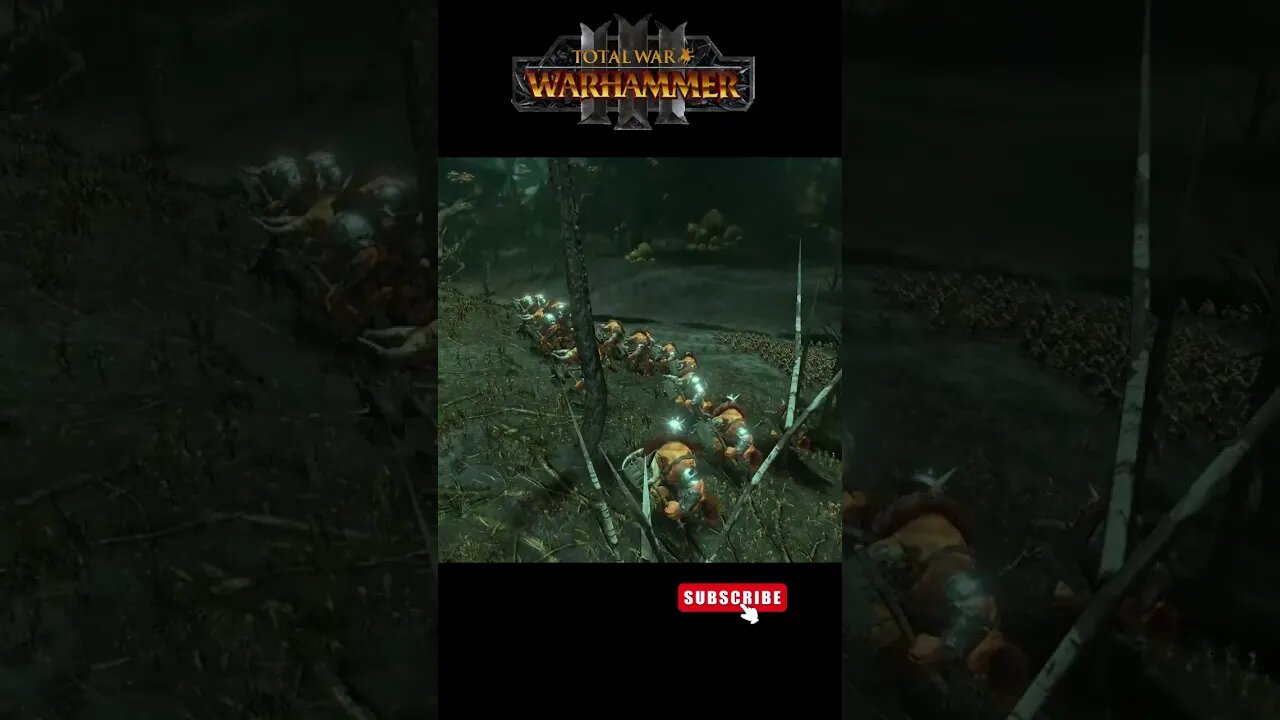 Panning Over a Charging Beastman Army