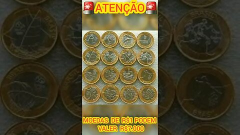 🚨VOCÊ PODE TER MOEDAS DE R$ 1 QUE VALEM R$ 7.000. #shorts #viralvideo #moedas