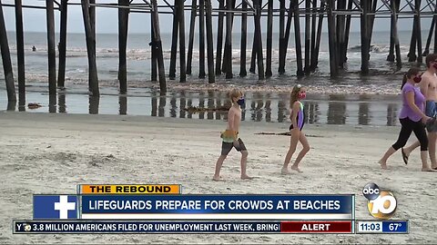 Lifeguards prepare for crowds at beaches