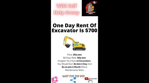 🔥One day rent of excavator🔥#shorts🔥#viralshorts🔥#motivation🔥#wildselfhelpgroup🔥