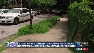 3 Dead After 6 Different Shootings in Baltimore