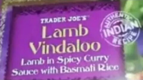 Trader Joe's lamb vindaloo TV dinner with garlic naan mukbang 🐑😋