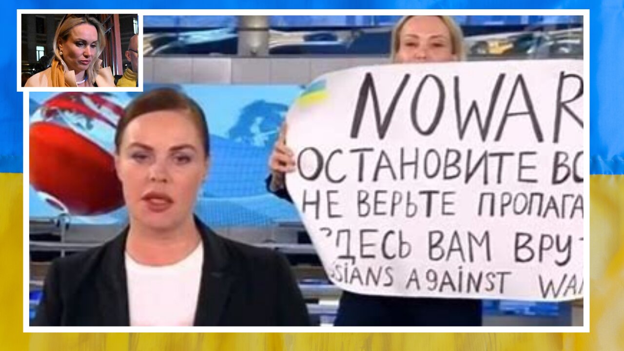 Marina Ovsyannikova Interrupts Russia's Channel One Broadcast