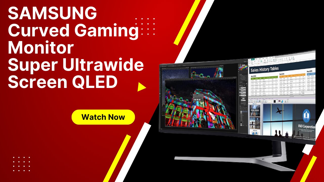 ✅SAMSUNG Curved Gaming Monitor| Super Ultrawide Screen QLED