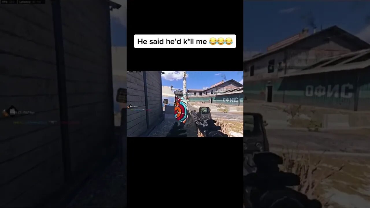 Spray painting a player on warzone