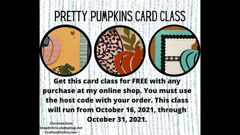 Pretty Pumpkins Card Class