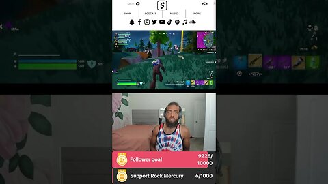 Fortnite gameplay with a Rock Mercury and his Rockers and Mercurians live on TikTok stream 1