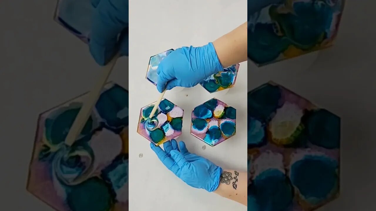 Alcohol Ink and Resin Coasters