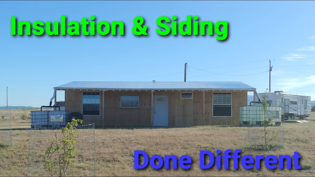 Insulation & Siding on our Shipping Container Cabin