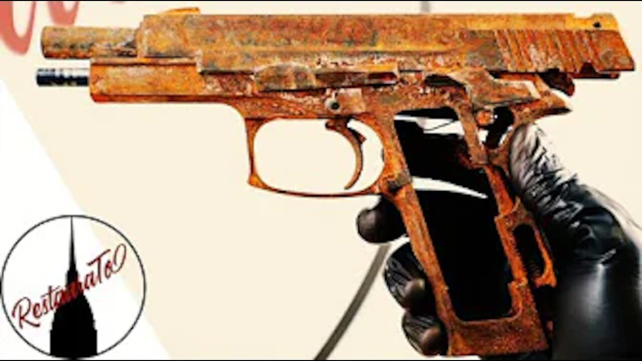 Restoration of the military pistol ruined by the rust - Bernardelli P. 018s 9 mm Restoration