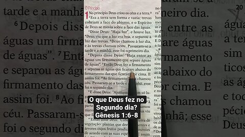 O que Deus criou no Segundo dia? Gênesis 1:6-8 leitura bíblica! #biblia #shorts #versículododia