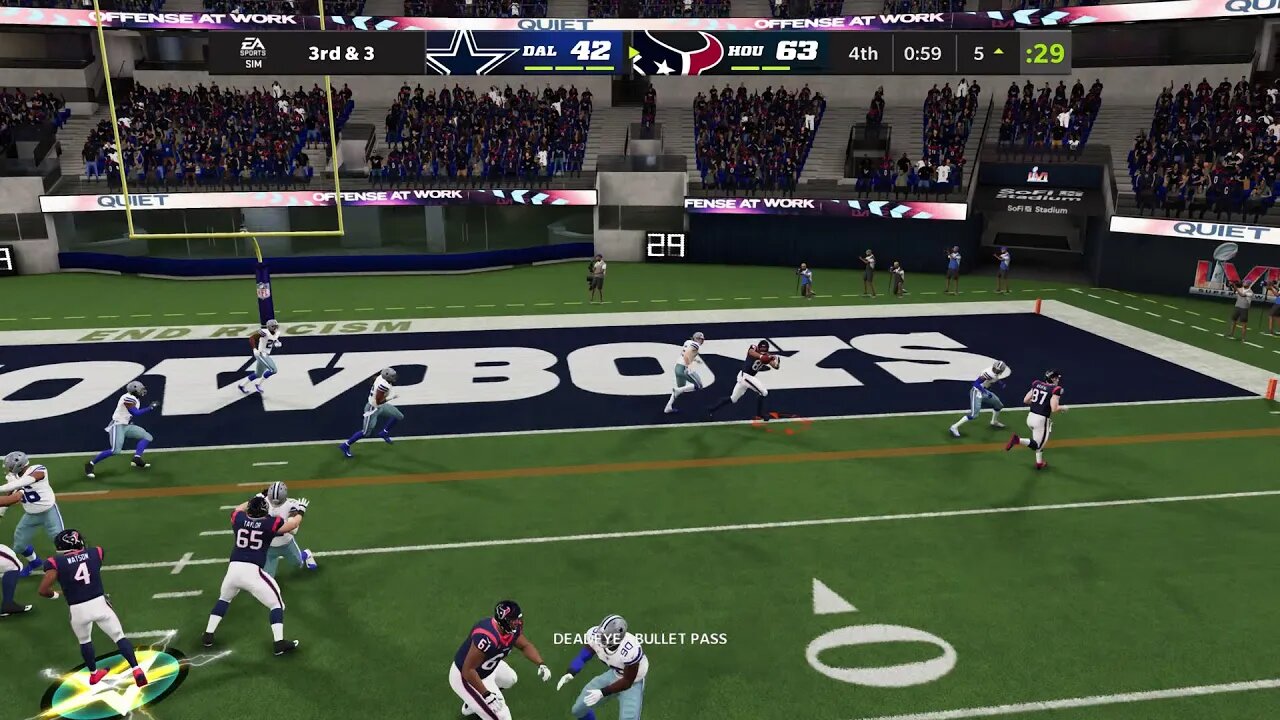Texans vs Cowboys Super Bowl on Madden NFL 22 - Stadia Gameplay