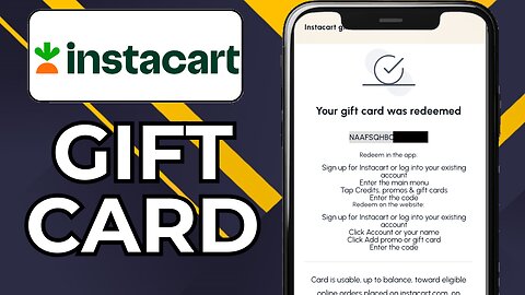 HOW TO USE INSTACART GIFT CARD