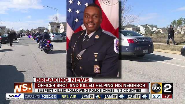 Officer killed trying to protect woman in Prince George's County, shooting suspect dead