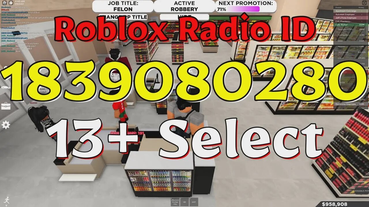 Select Roblox Radio Codes/IDs