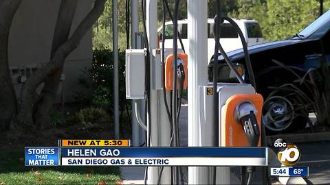 SDG&E provides electric car charging ports