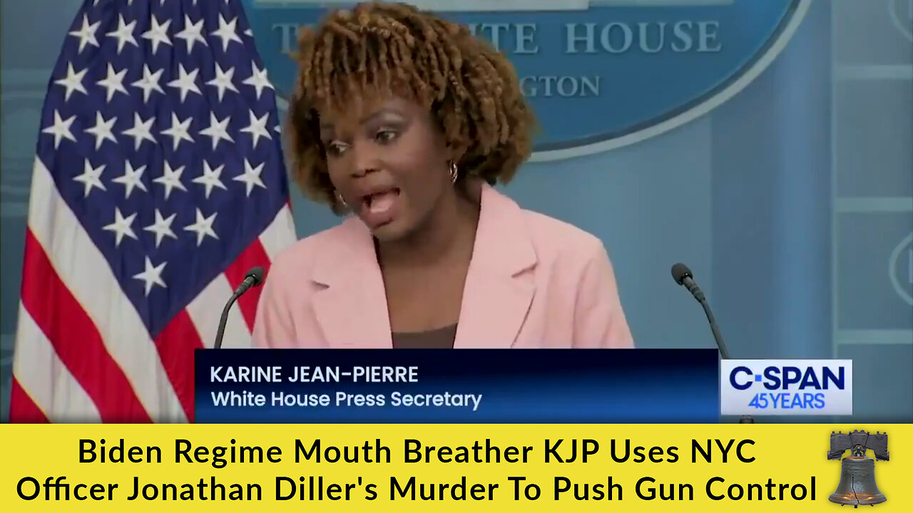 Biden Regime Mouth Breather KJP Uses NYC Officer Jonathan Diller's Murder to Push Gun Control