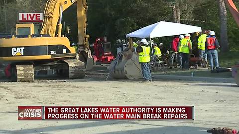 Water main repairs underway in Oakland County