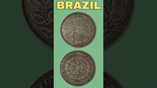 Brazil 500 reis 1850.#shorts #coinnotesz