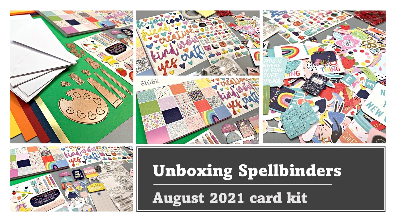 UNBOXING Spellbinders August 2021 card kit | Art School