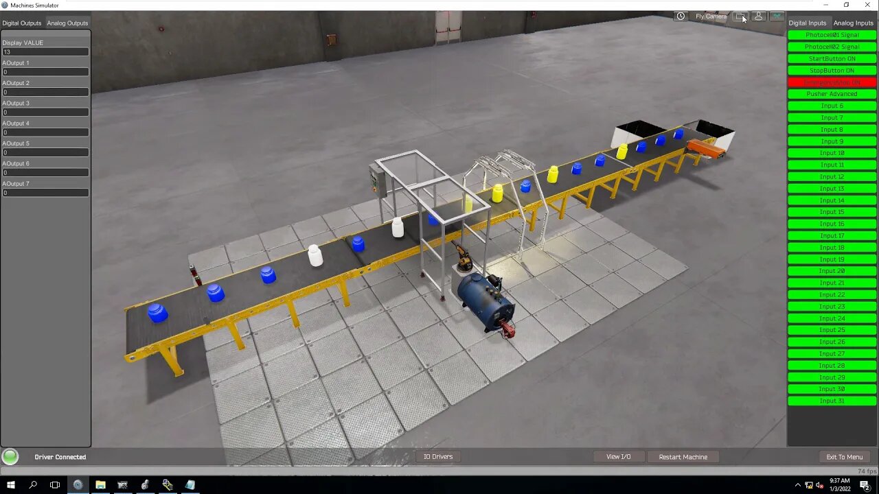 EasyPLC Machine Simulator Tag Troubleshooting Controller Scope