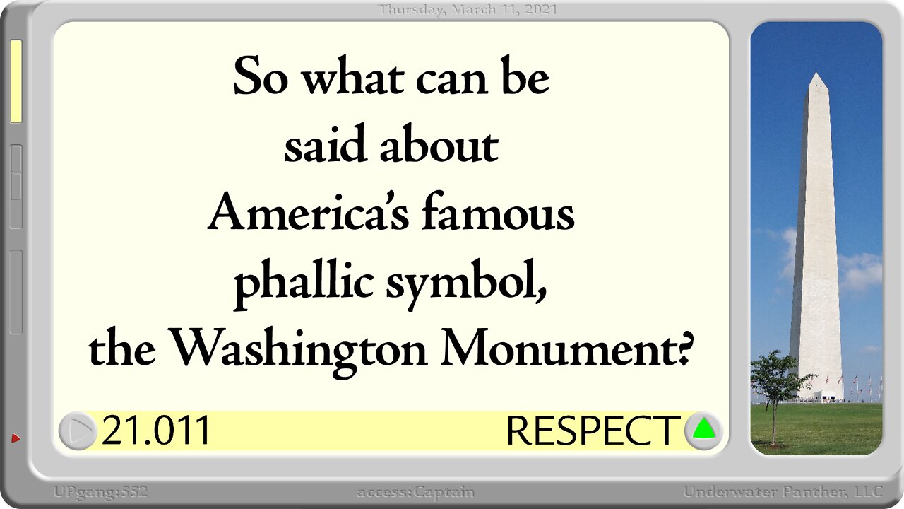 LOG Entry 21.011 Washington Monument